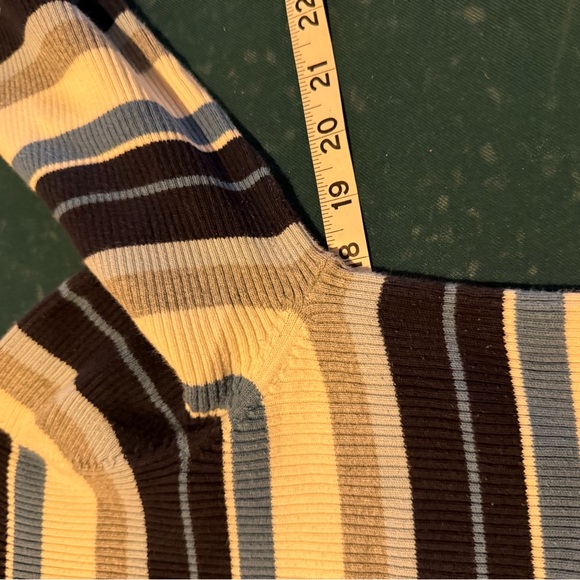 Northern Reflections Striped Long Sleeve Top - Blue, Cream, Gray - Picture 5 of 6